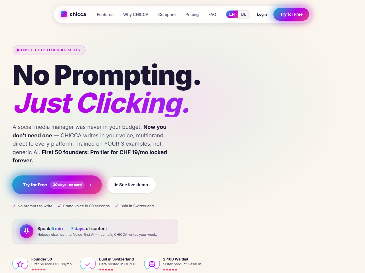 CHICCA — Social Media OS